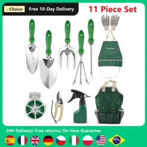 Elevate Your Gardening Experience: 11-Piece Heavy-Duty Garden Tool Set with Ergonomic Comfort