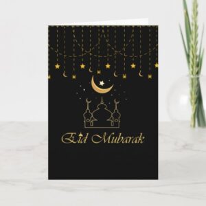 Eid Mubarak: A Touch of Modern Elegance in Black and Gold