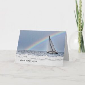 Sailboat and Rainbow Sympathy Card: A Beacon of Hope Amidst the Storm