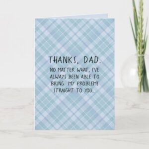 Title: Give Dad the Solution with a Problem Solved Father’s Day Card