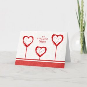 Sweetest Niece Valentine’s Day Card: Polka Dot Hearts of Love